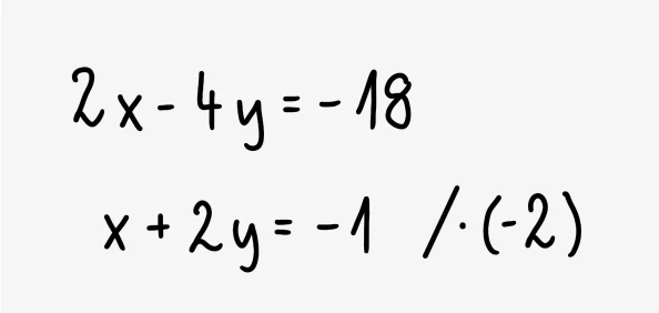 primer sistema enačb z dvema neznankama