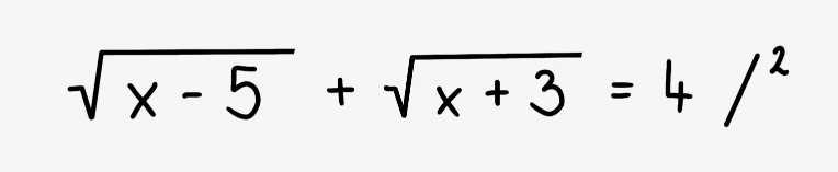 primer iracionalne enačbe