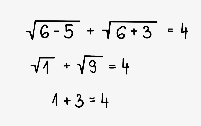 primer iracionalne enačbe