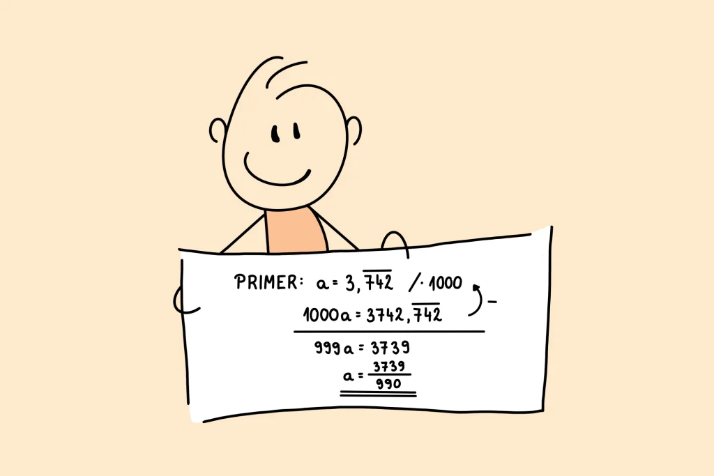 Spreminjanje periodičnega decimalnega števila v ulomek banner