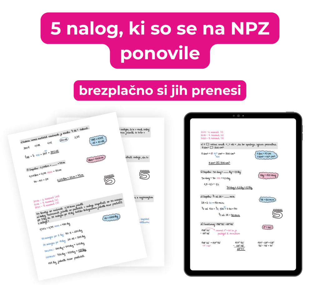 5 nalog, ki so se na NPZ ponovile 👇